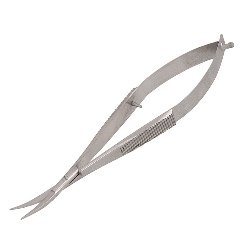 2pc Micro Scissors Stainless Steel Spring Action Straight & Curved Fine Point | For precision cutting