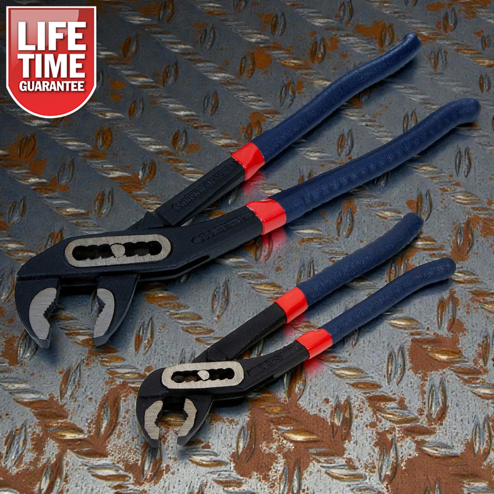 2pc Waterpump Pliers 7" & 12" Slim Jaw Adjustable Slip Joint Plumbing Wrenches