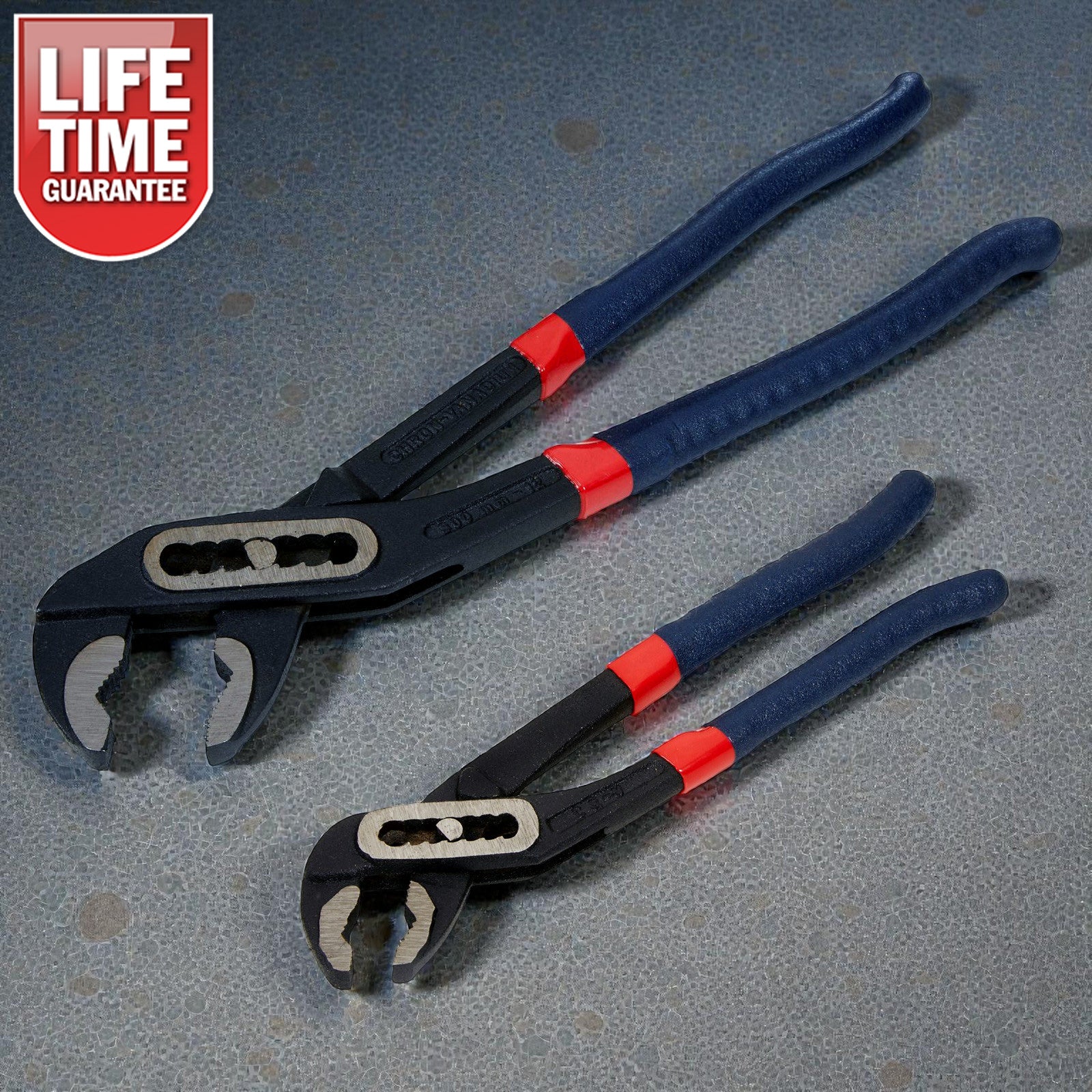 2pc Waterpump Pliers 7" & 12" Slim Jaw Adjustable Slip Joint Plumbing Wrenches