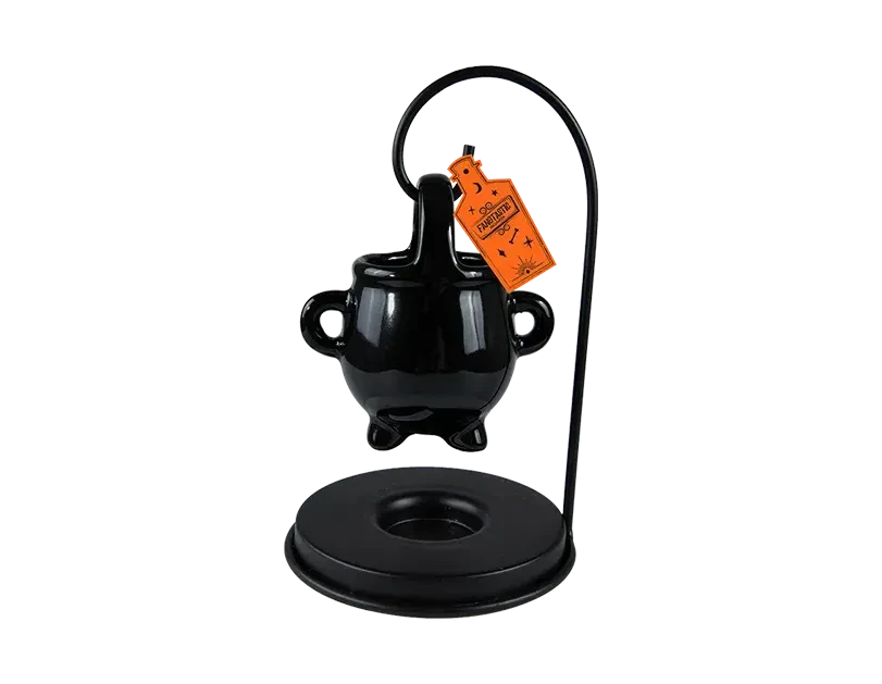 Halloween Hanging Cauldron Oil/Wax Burner Tea Light Holder With Wax Melt Tin & Tea light
