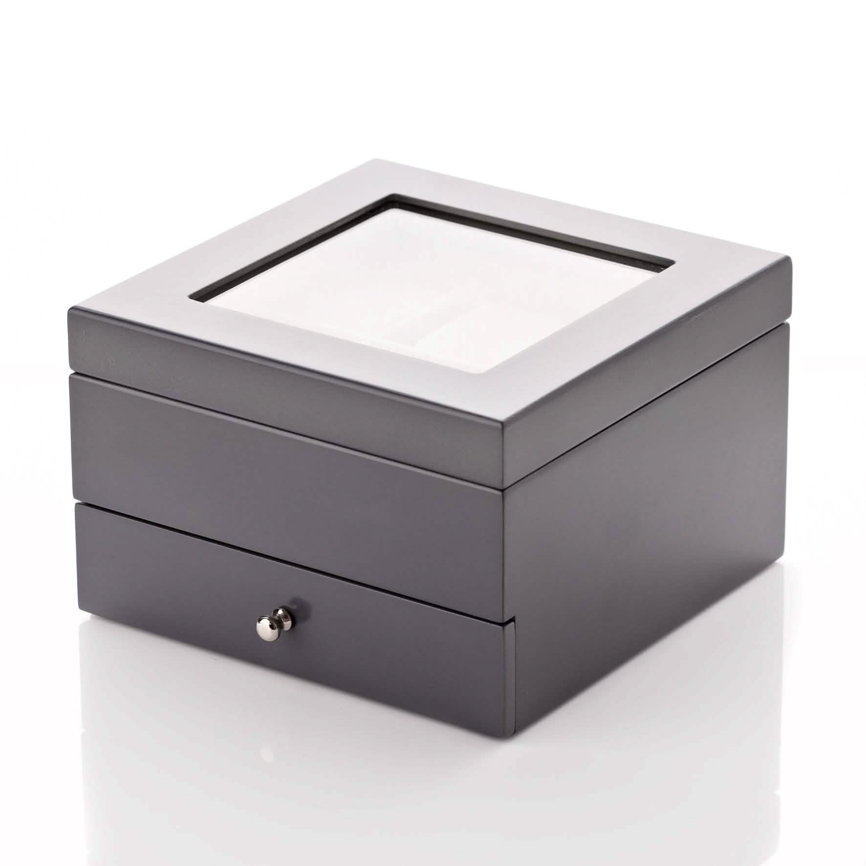 Harvey Makin Watch Box Luxury Wooden Watch Box - 6 Compartments 1 Drawer - Harvey Makin - Grey