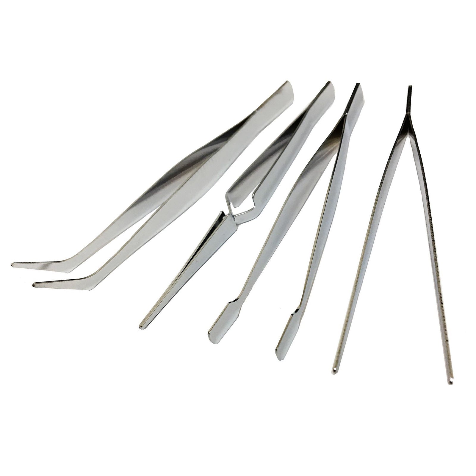 Tweezers Set 4pc Stainless Steel Precision Watch Repair Jewellery Making Tools