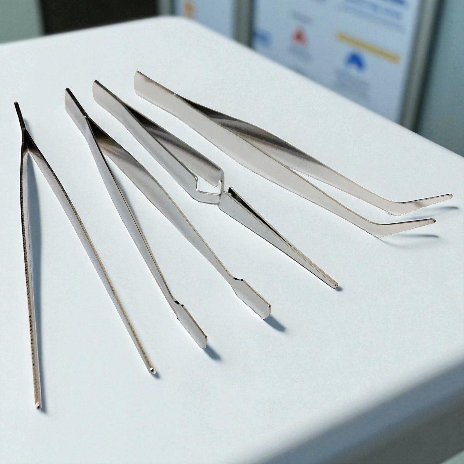 Tweezers Set 4pc Stainless Steel Precision Watch Repair Jewellery Making Tools