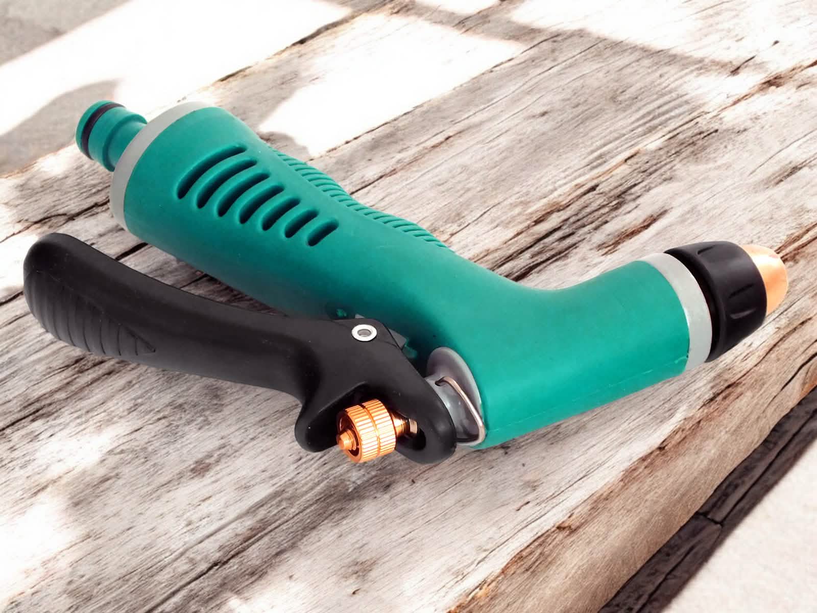 Garden Hose Spray Gun Soft Grip Adjustable Twist Nozzle & Locking Trigger
