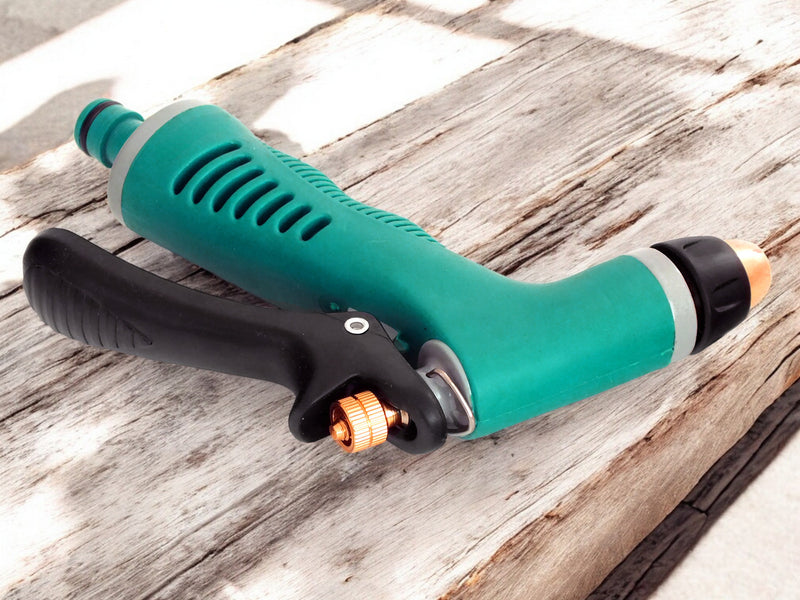 Garden Hose Spray Gun Soft Grip Adjustable Twist Nozzle & Locking Trigger