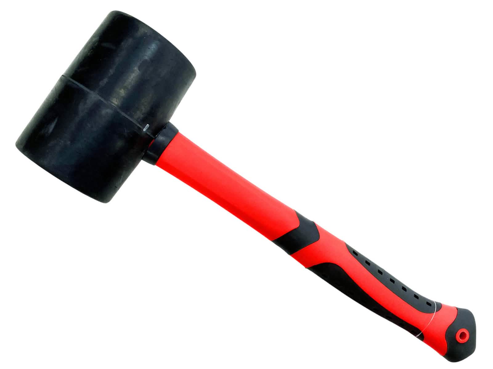 48oz Rubber Mallet Paving Hammer | Fibreglass Shaft with Soft Rubber Grip Handle