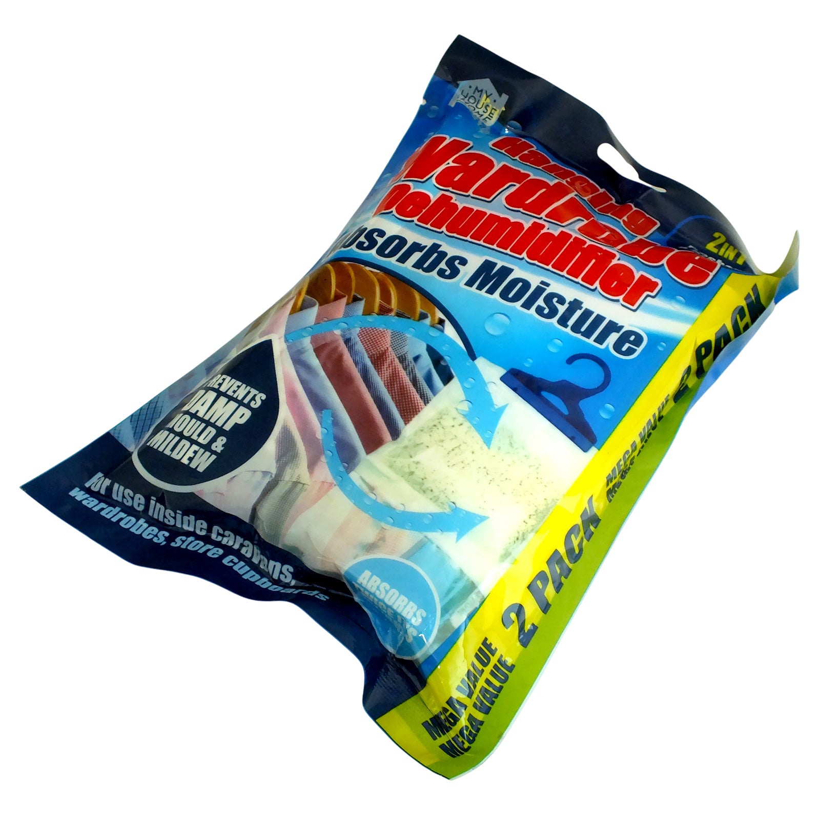 Pack of 6 Hanging Wardrobe Dehumidifiers | Helps prevent Damp Mould & Mildew