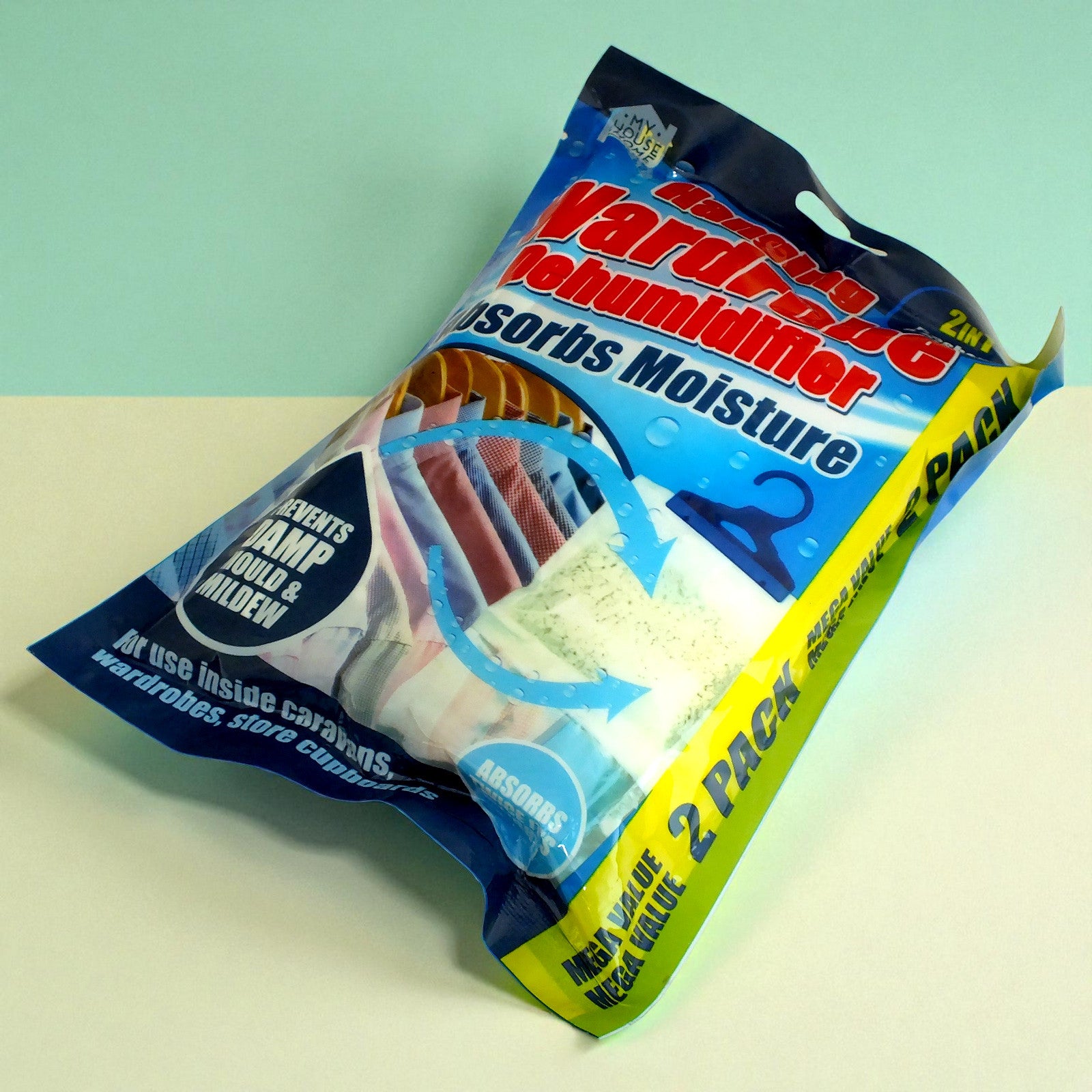 Pack of 6 Hanging Wardrobe Dehumidifiers | Helps prevent Damp Mould & Mildew