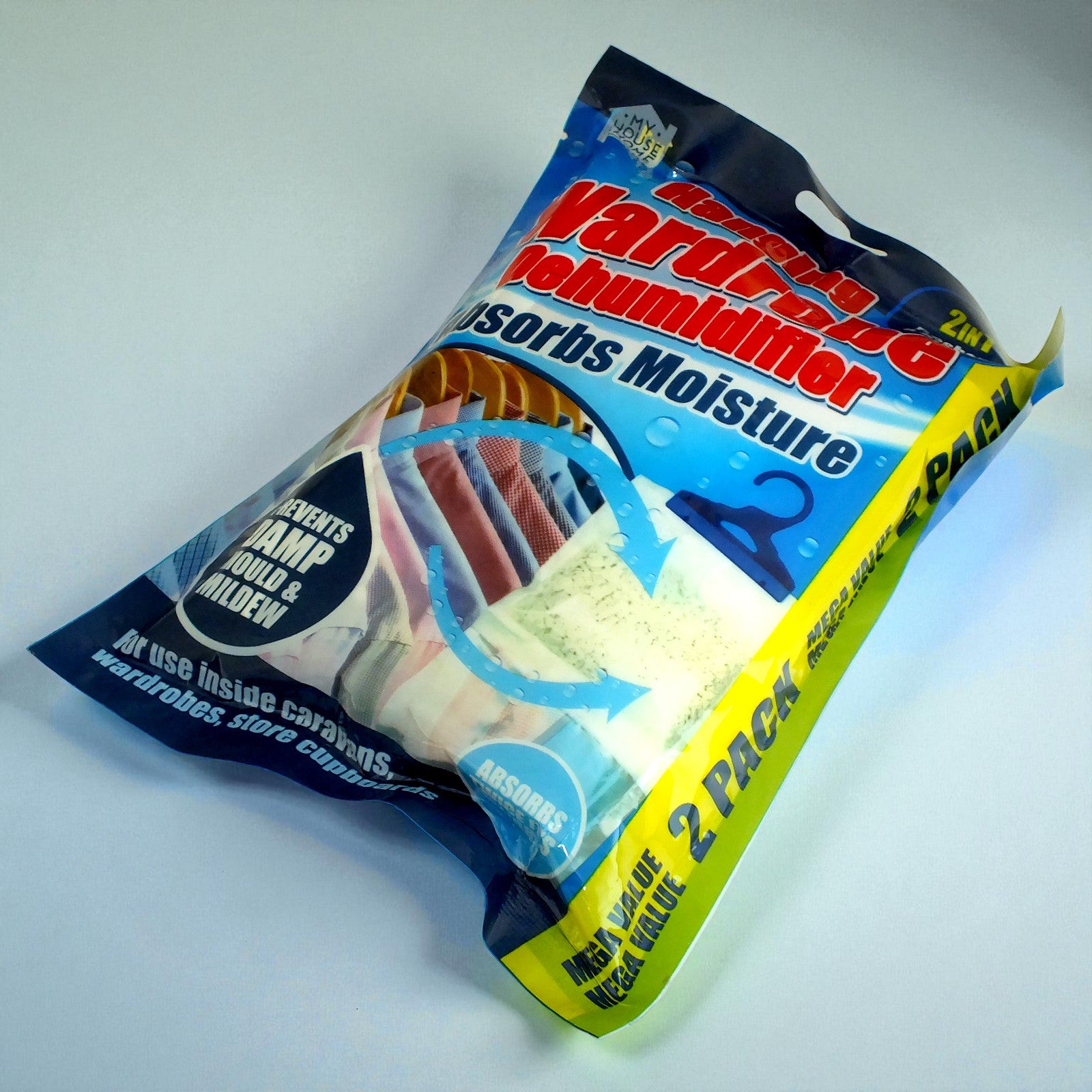 Pack of 6 Hanging Wardrobe Dehumidifiers | Helps prevent Damp Mould & Mildew