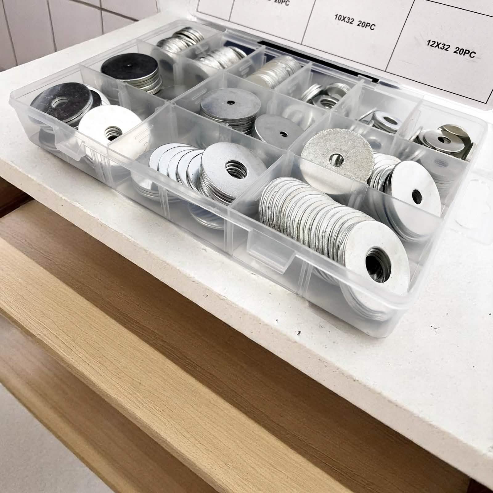 Penny Repair Mudguard Washers 240pc Carbon Steel for M2 M4 M6 M8 M10 M12 Bolts