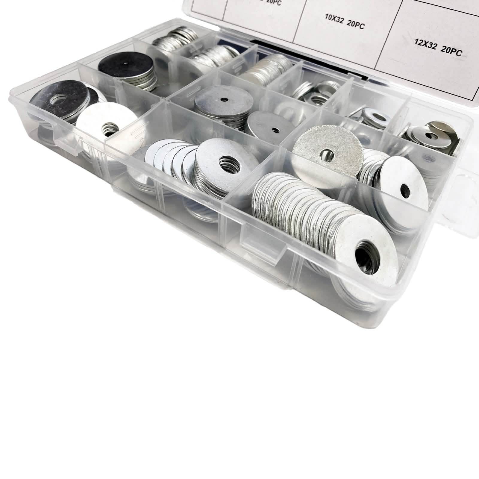 Penny Repair Mudguard Washers 240pc Carbon Steel for M2 M4 M6 M8 M10 M12 Bolts