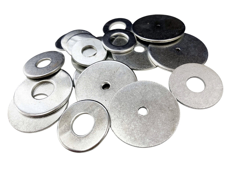 240pc Carbon Steel Penny Repair Washers for M2 M4 M6 M8 M10 M12 Bolts