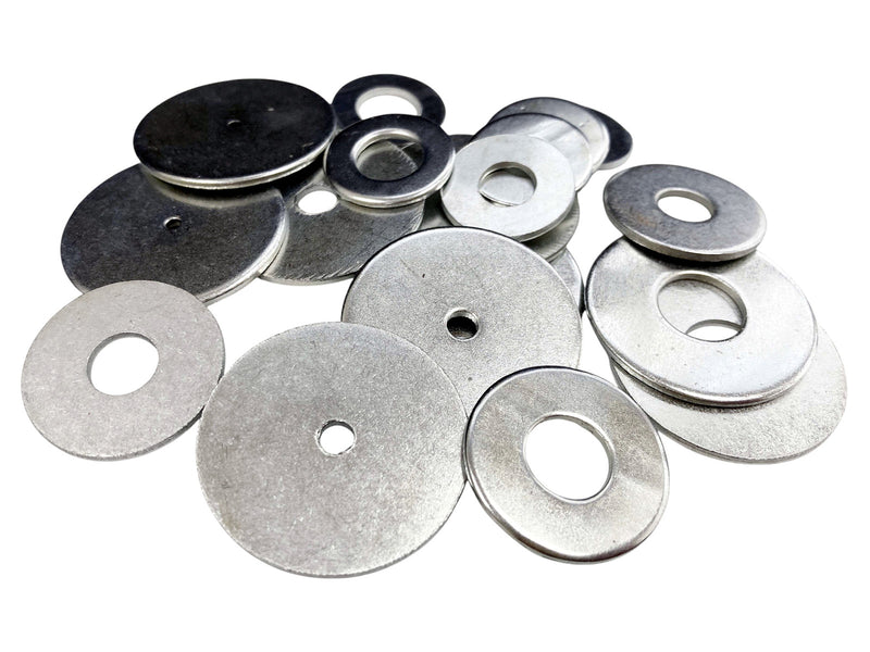 240pc Carbon Steel Penny Repair Washers for M2 M4 M6 M8 M10 M12 Bolts