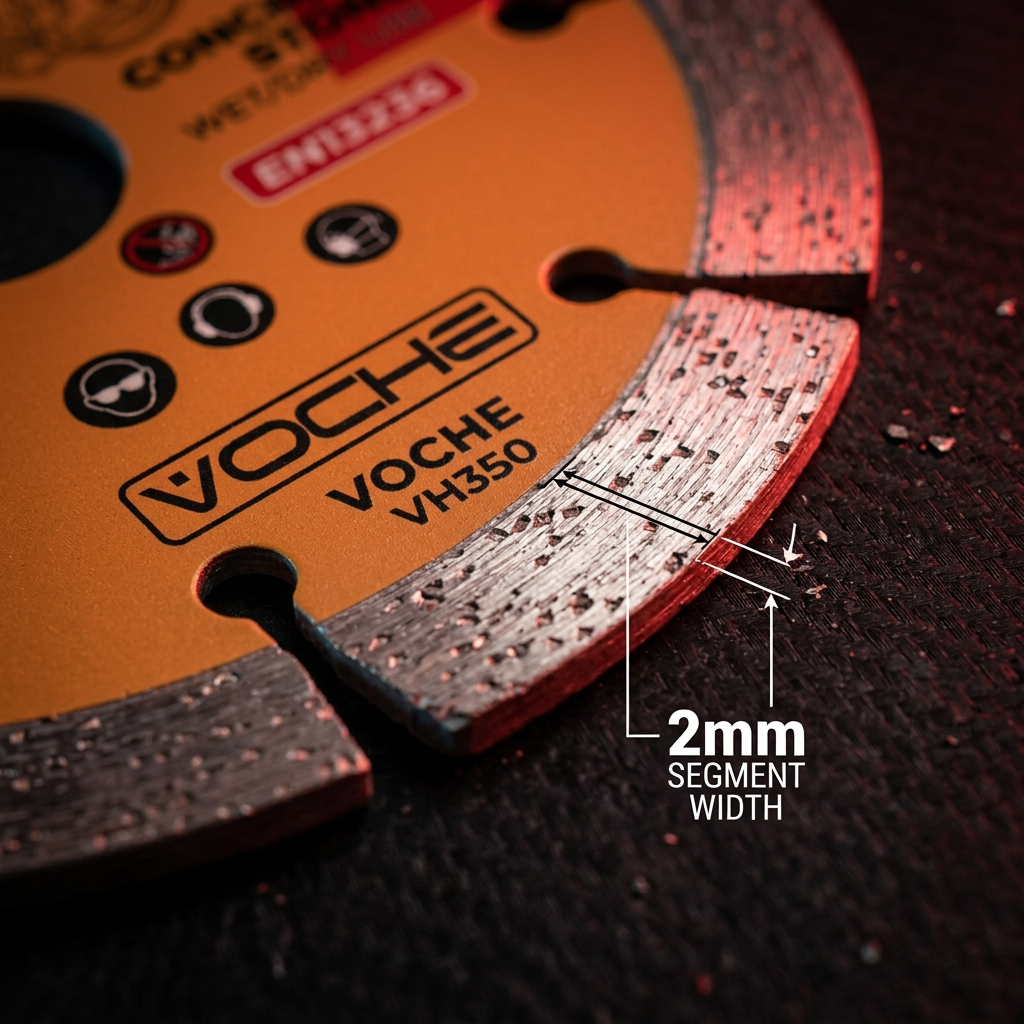 Voche 2-pack of 115 mm (4.5") segmented diamond cutting discs