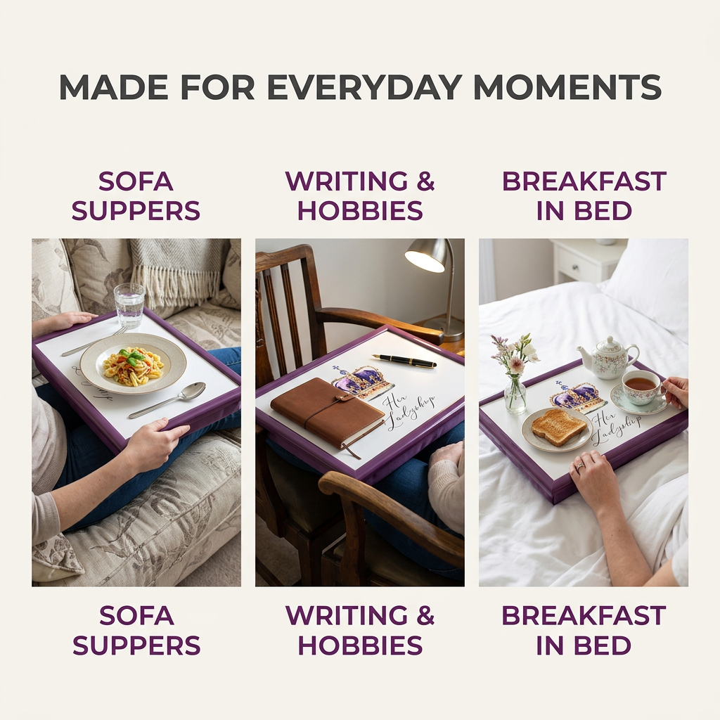 Her Ladyship lap tray for sofa suppers, writing and breakfast in bed