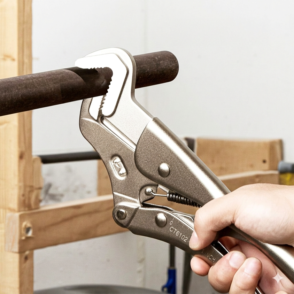 Wrench gripping tubing