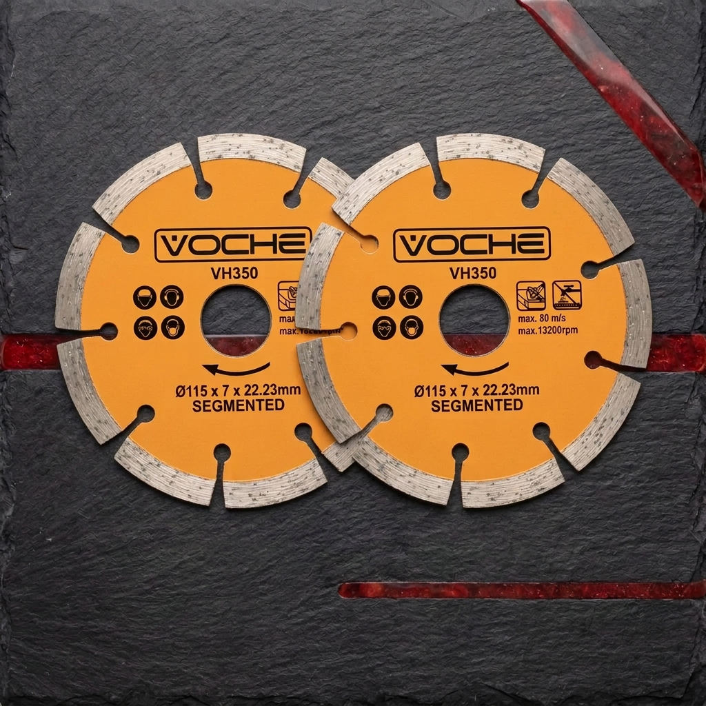 Voche 2-pack of 115 mm (4.5") segmented diamond cutting discs