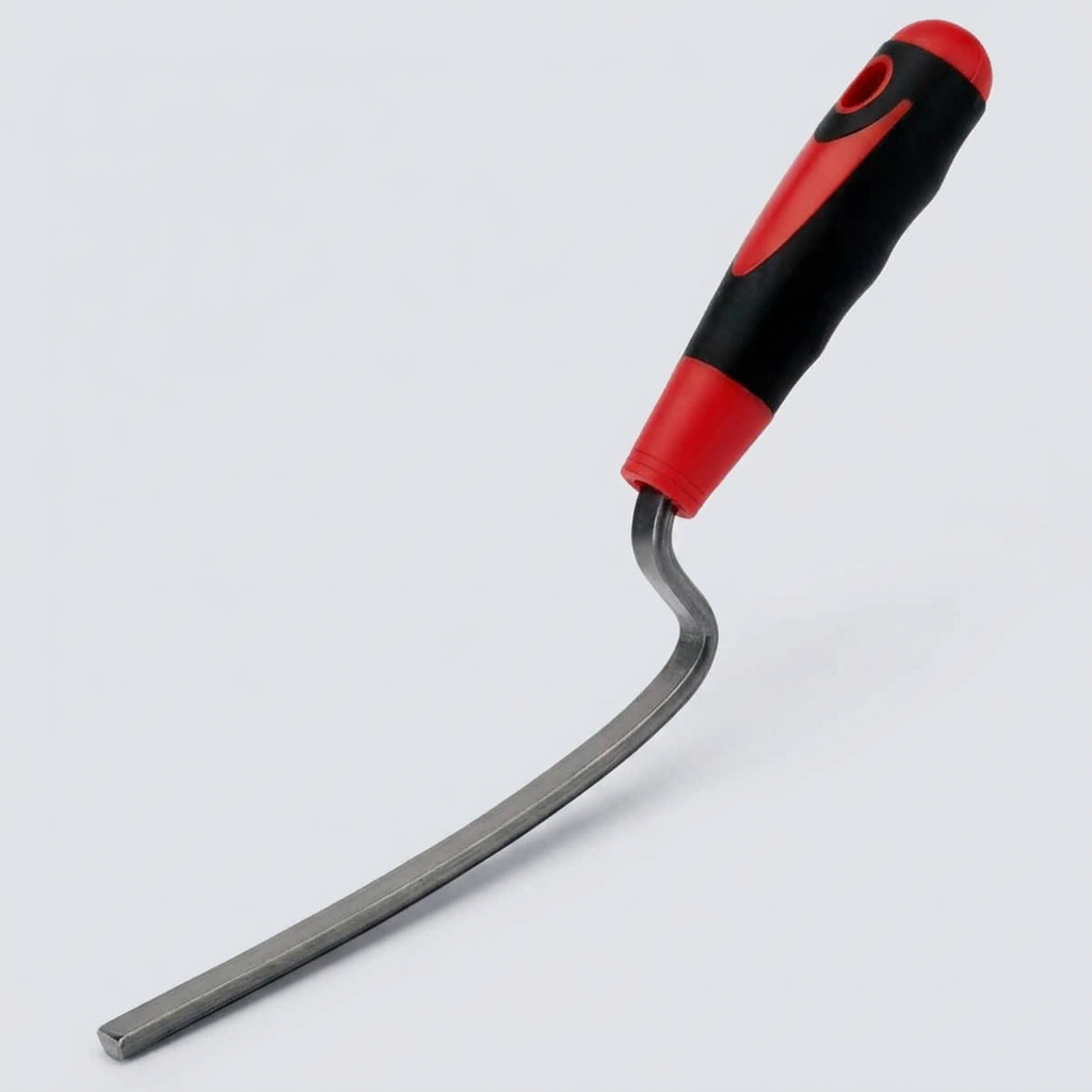 Draper Redline 13mm brick jointer with red and black soft-grip handle on a light background
