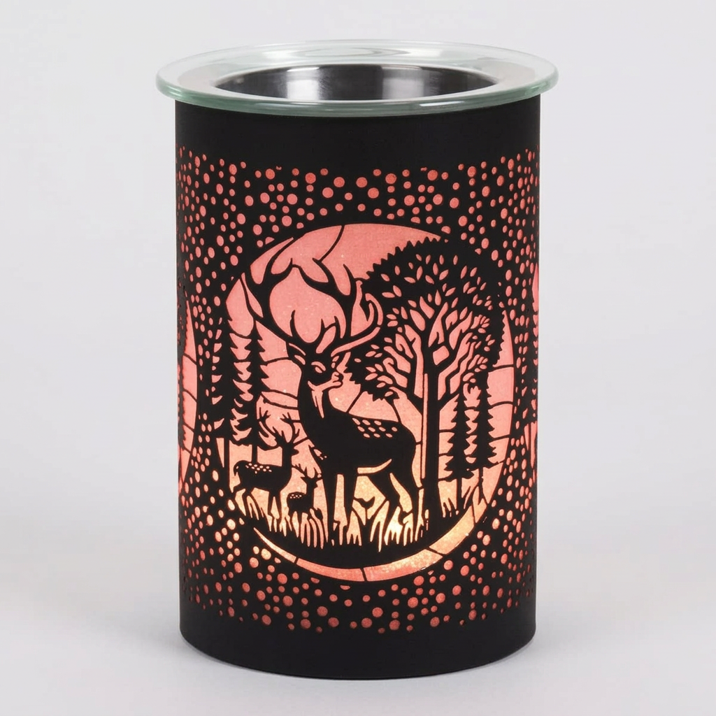 Deer Silhouette LED Wax Melt Warmer & Essential Oil Set - 6 x 10ml