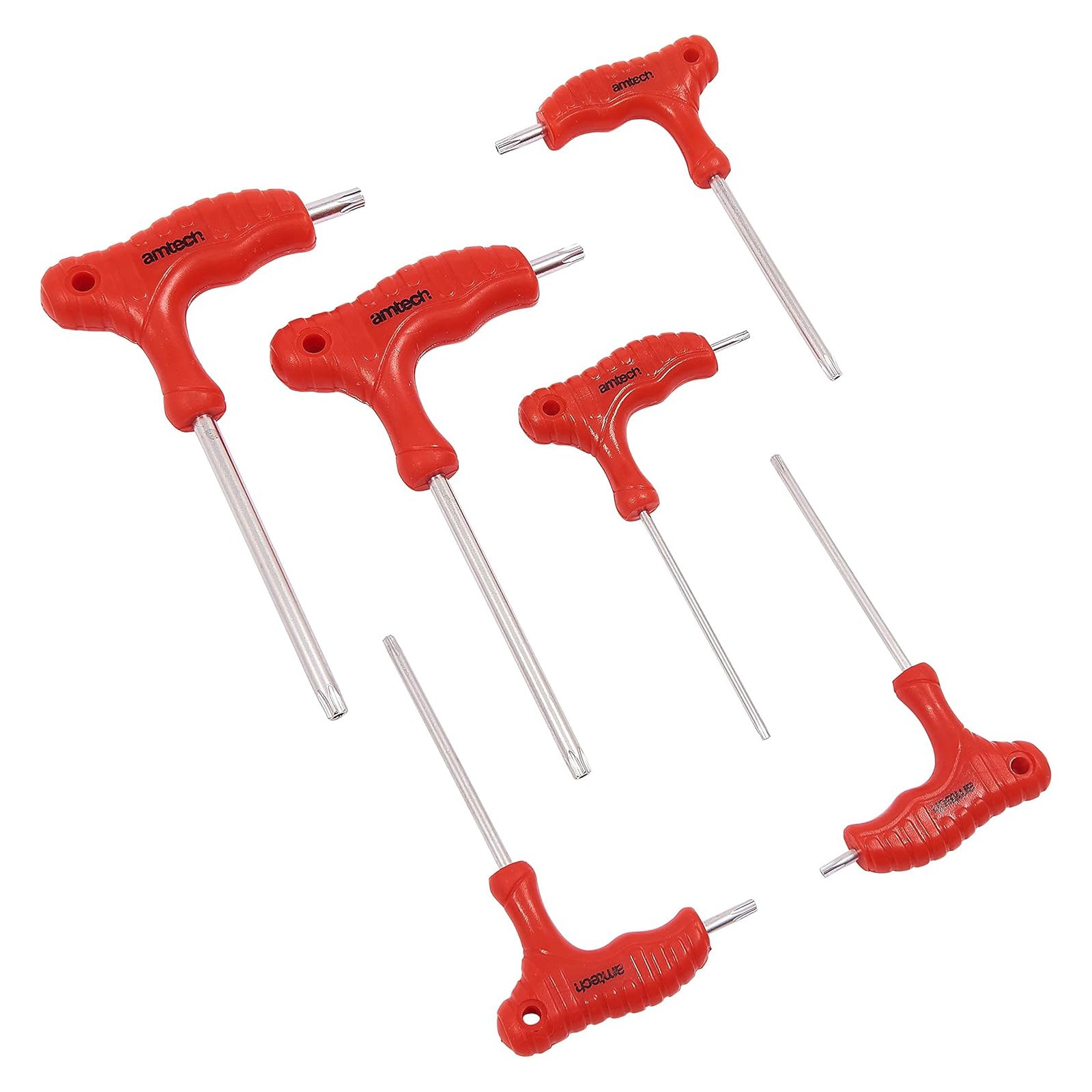 T-Handle Torx Key Wrenches T10-T40 6 Piece Set Dual Drive Torx Star Screwdrivers