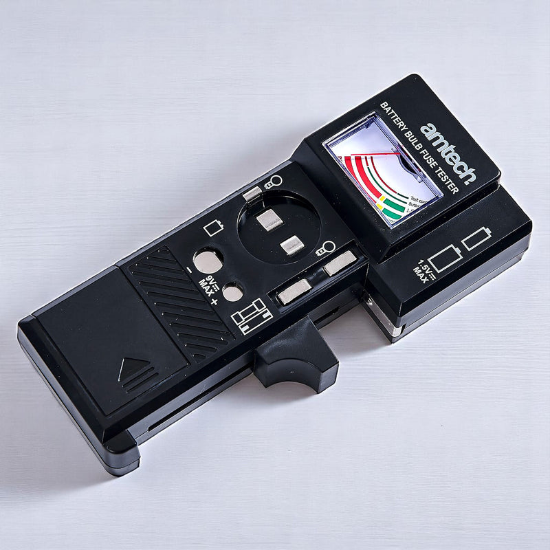Amtech Battery Bulb and Fuse Tester | 3-in-1 Multi Function Analogue Voltage Checker