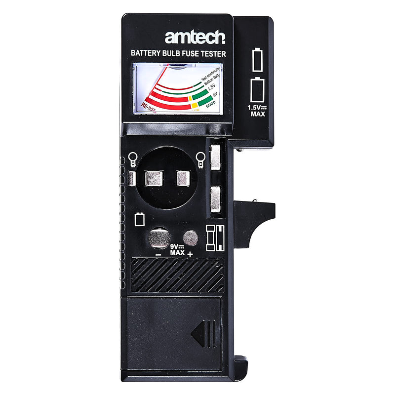 Amtech Battery Bulb and Fuse Tester | 3-in-1 Multi Function Analogue Voltage Checker