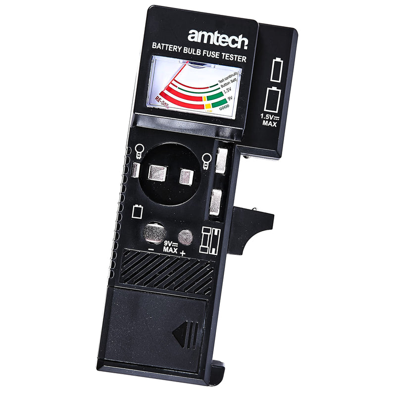 Amtech Battery Bulb and Fuse Tester | 3-in-1 Multi Function Analogue Voltage Checker