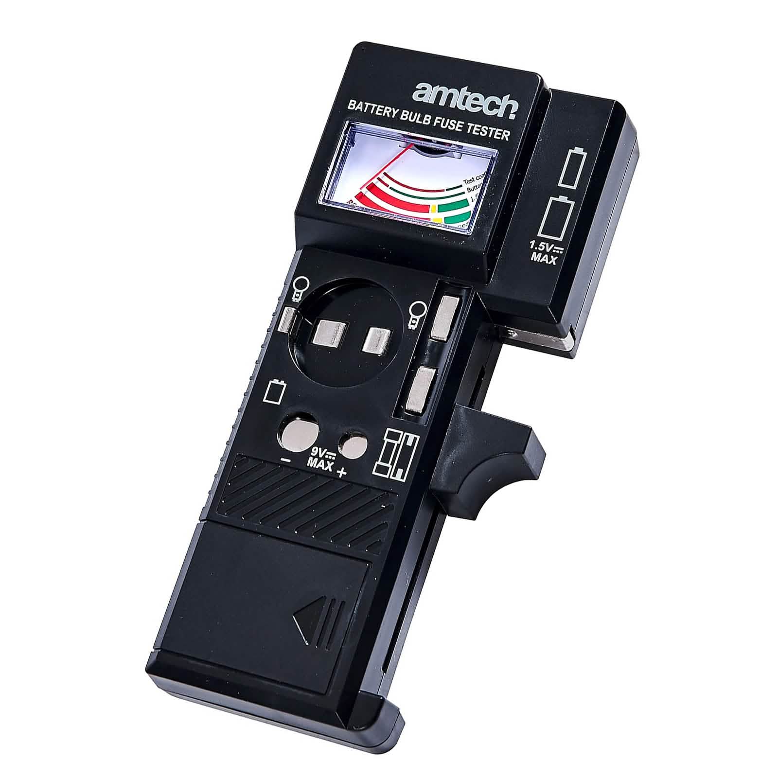 Amtech Battery Bulb and Fuse Tester | 3-in-1 Multi Function Analogue Voltage Checker