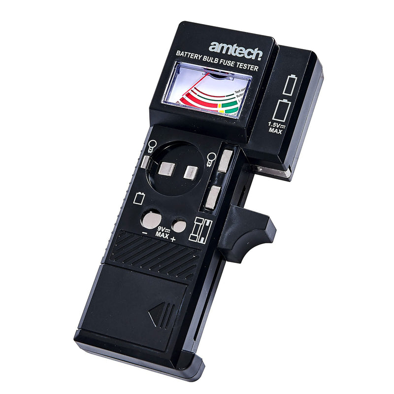 Amtech Battery Bulb and Fuse Tester | 3-in-1 Multi Function Analogue Voltage Checker