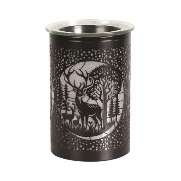 Wax Tart Melt Warmer Burner | Colour Changing LED Fragrance Diffuser | Deer Family Silhouette