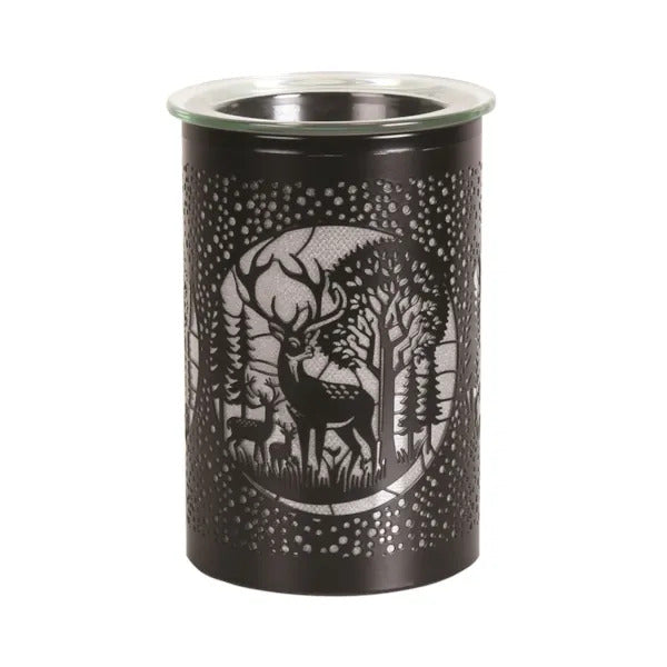 Scented Wax Warmer with Melts LED Colour Changing Fragrance Diffuser Deer Family Silhouette