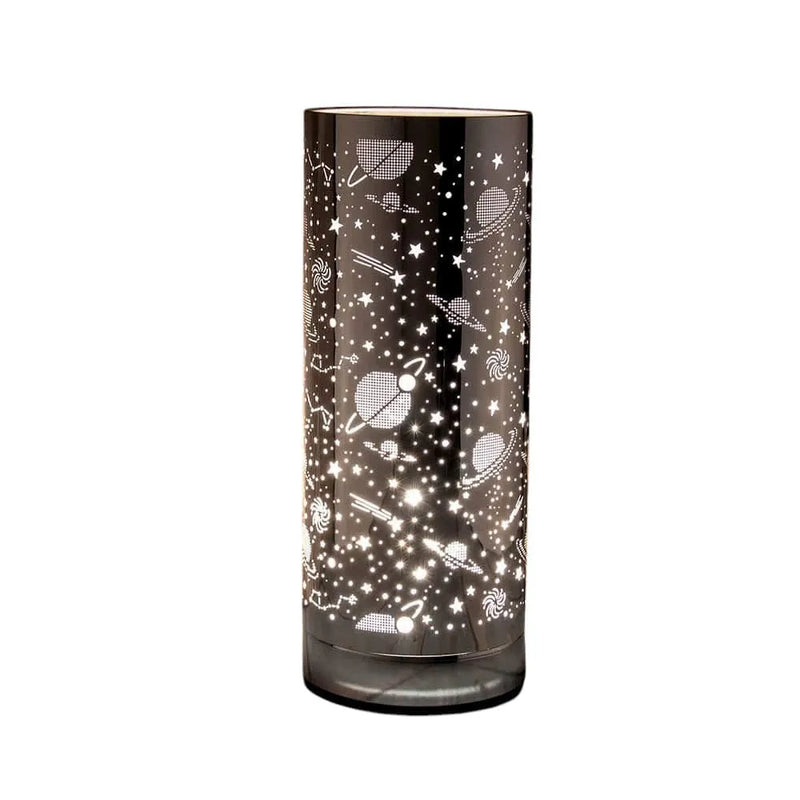 Lesser & Pavey Aroma Touch Lamp Silver Aroma Touch Control Lamp Essential Oil Burner and Wax Tart Warmer Melter | Space Galaxy Design