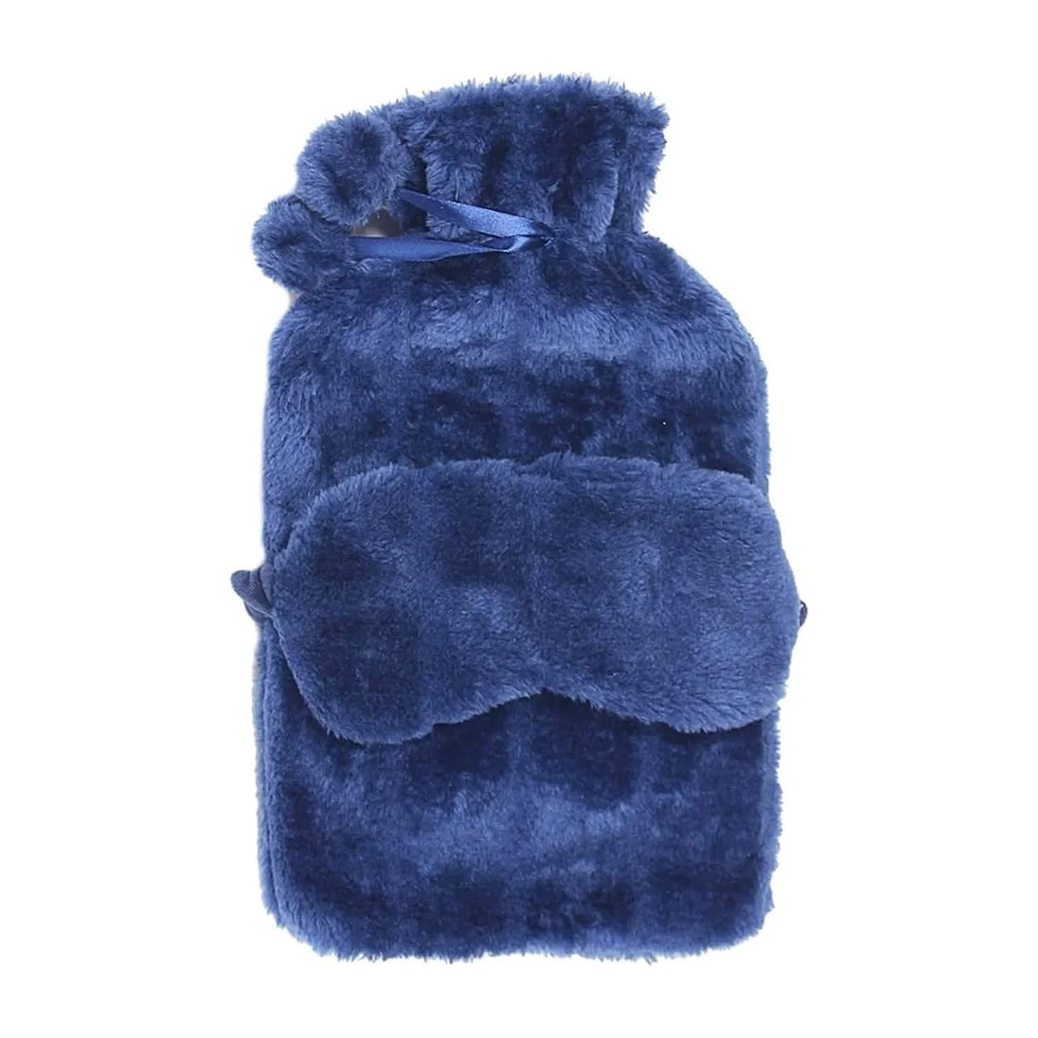 Lesser & Pavey Hot Water Bottle with Cover Hot Water Bottle with Soft Fleece Cover & Sleep Eye Mask Gift Set | Choice of Colour
