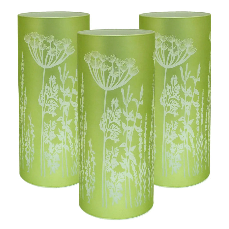 Lesser & Pavey LED Table Lamp LED Glass Table Lamps Battery Operated Cordless Lights | Illuminated Flower Design in Blue, Green or Pink