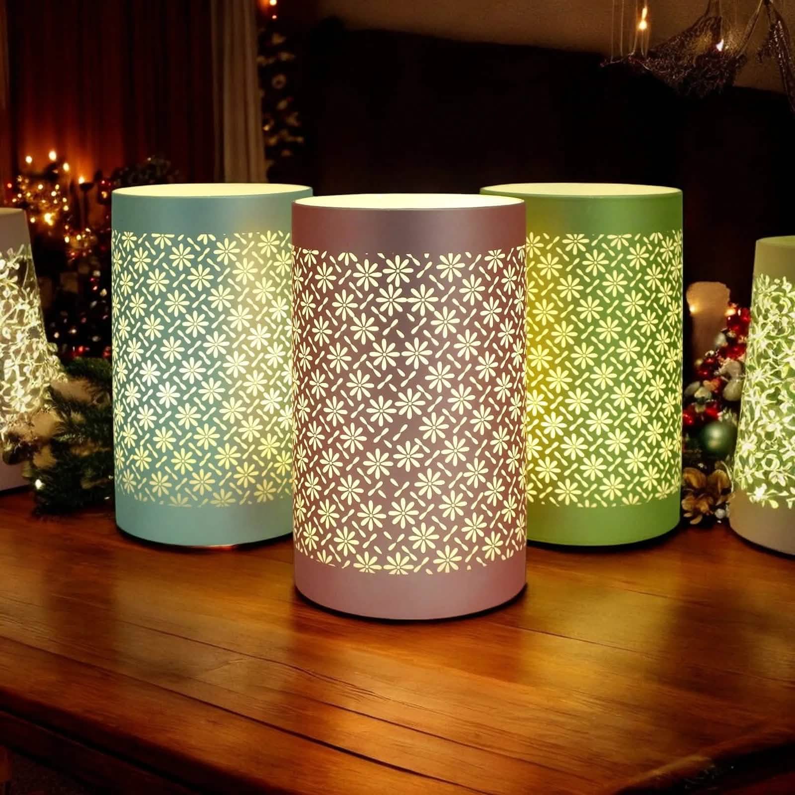 £4.99 LED Table Lamps Battery Operated Cordless Desk Lights | Blue ...