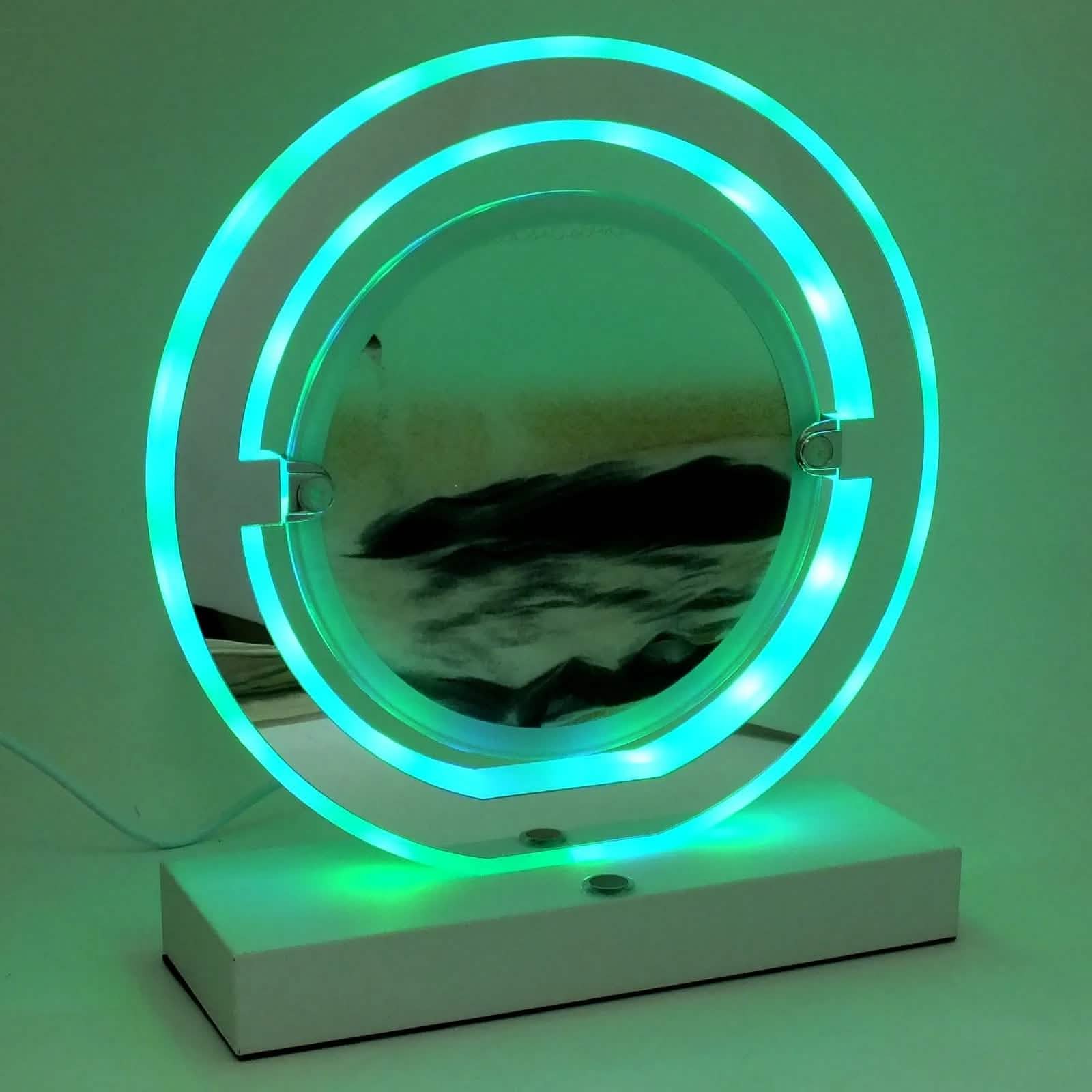 Lesser & Pavey Quicksand Lamp Colour Changing LED Quicksand Lamp Sand Art Picture Light | Choice of Black & White, Blue or Red Sand
