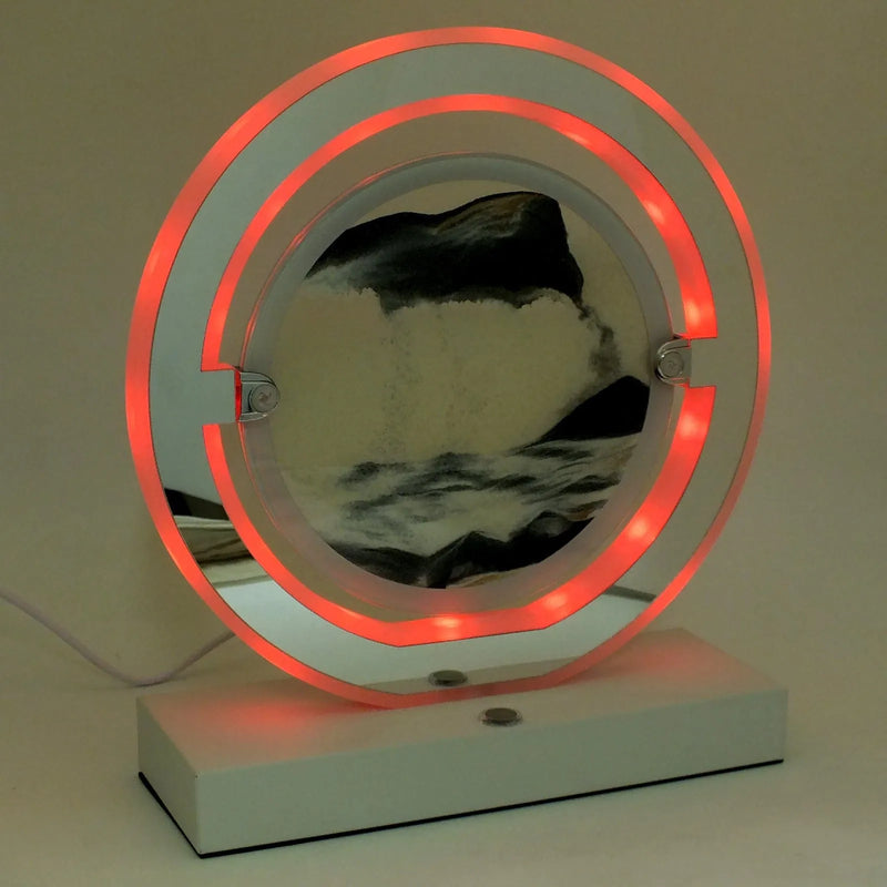 Lesser & Pavey Quicksand Lamp Colour Changing LED Quicksand Lamp Sand Art Picture Light | Choice of Black & White, Blue or Red Sand