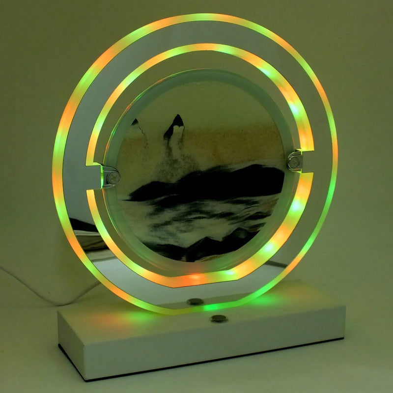 Lesser & Pavey Quicksand Lamp Colour Changing LED Quicksand Lamp Sand Art Picture Light | Choice of Black & White, Blue or Red Sand