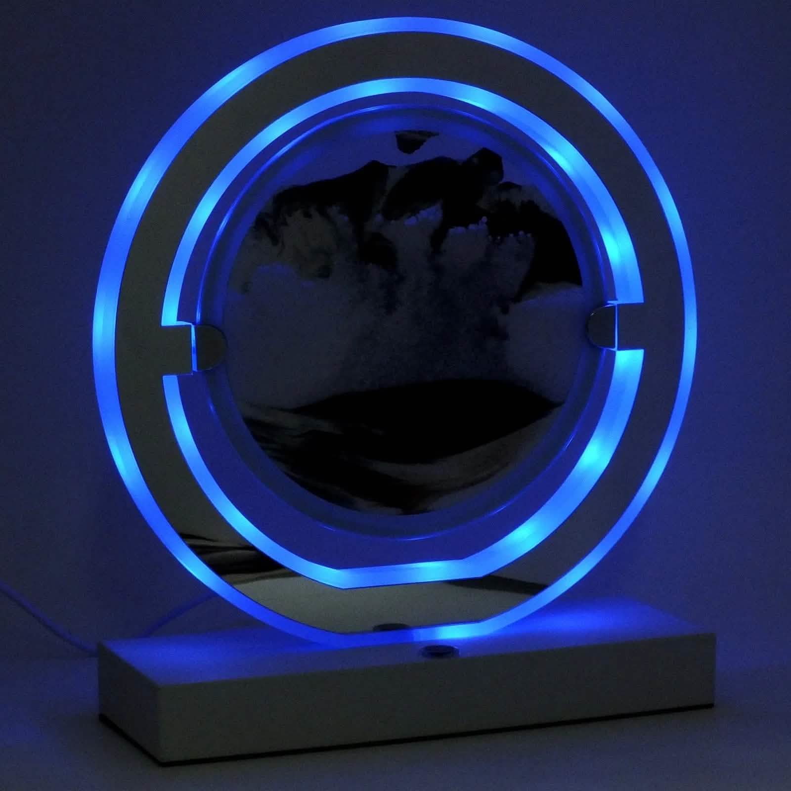 Lesser & Pavey Quicksand Lamp Colour Changing LED Quicksand Lamp Sand Art Picture Light | Choice of Black & White, Blue or Red Sand