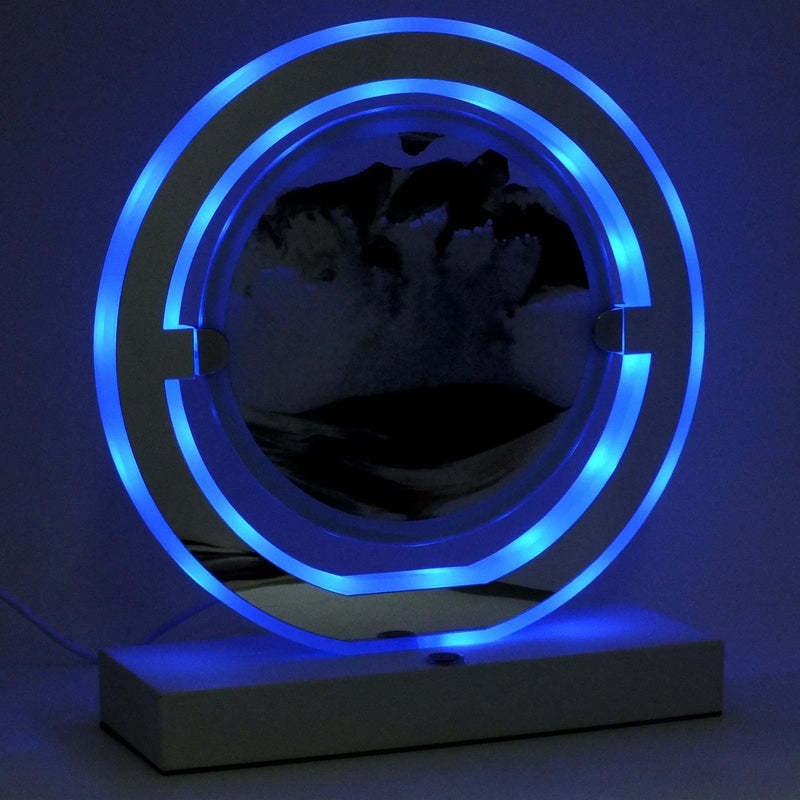 Lesser & Pavey Quicksand Lamp Colour Changing LED Quicksand Lamp Sand Art Picture Light | Choice of Black & White, Blue or Red Sand