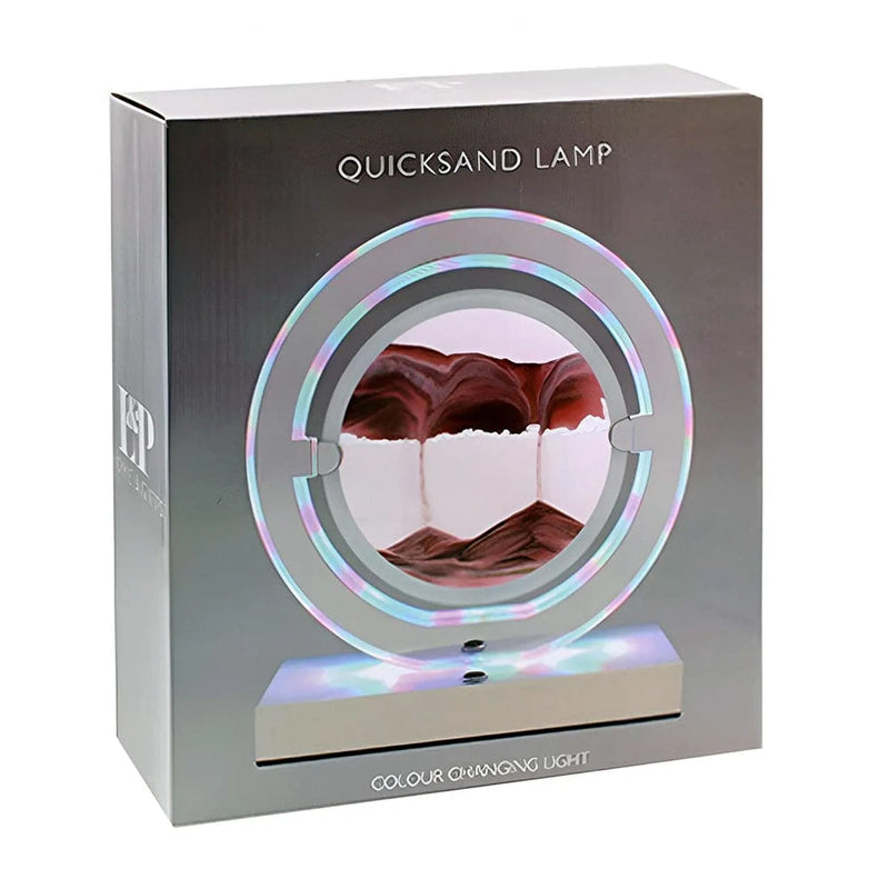 Lesser & Pavey Quicksand Lamp Colour Changing LED Quicksand Lamp Sand Art Picture Light | Choice of Black & White, Blue or Red Sand