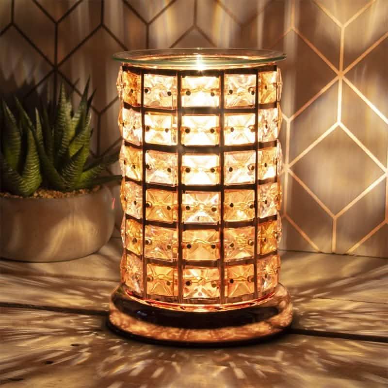 Aroma Lamp Oil Burner Wax Melt Amber Crystal Effect