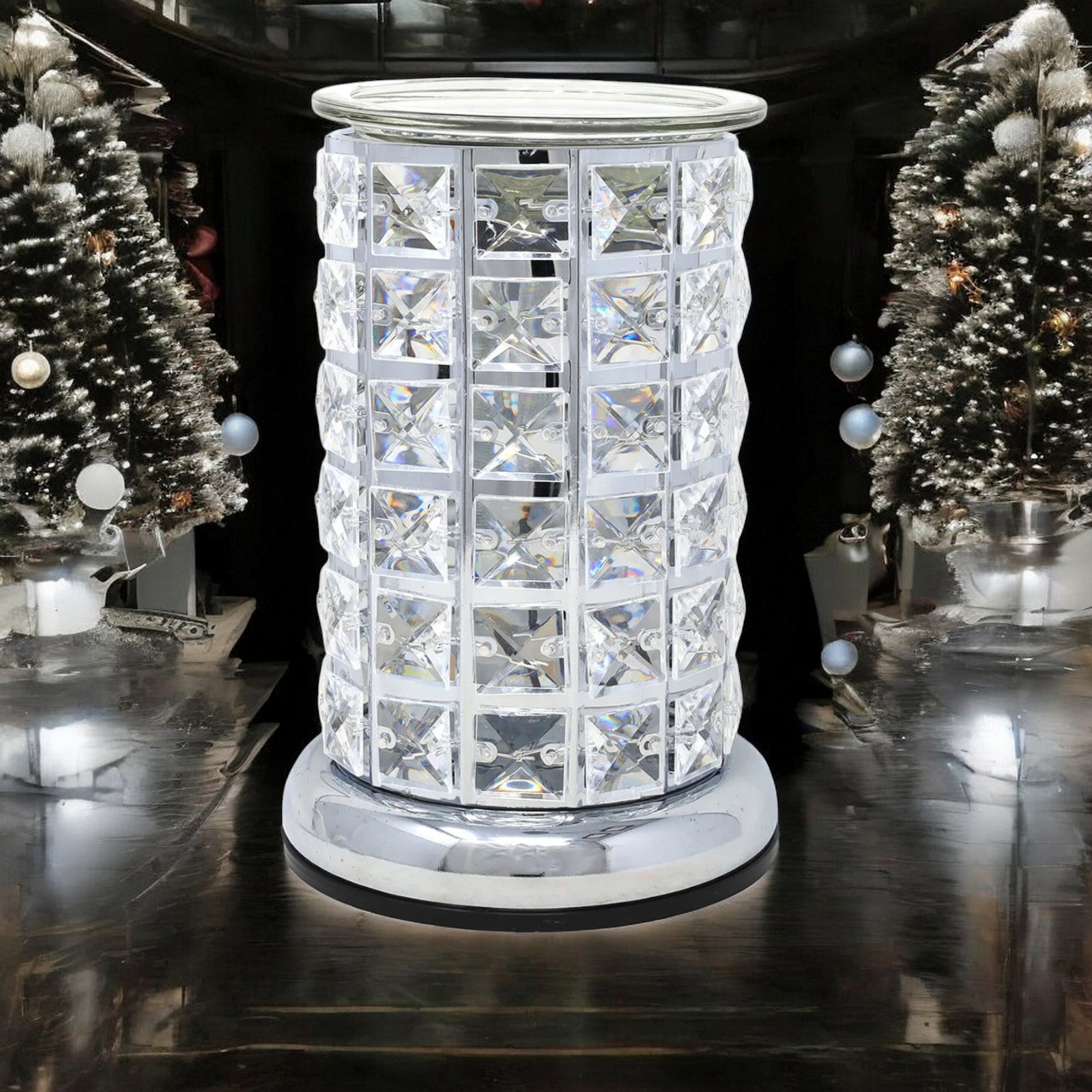 Oil Burner Wax Melt Warmer Colour Changing LED Aroma Lamp + 6pc Assorted Essential Oils