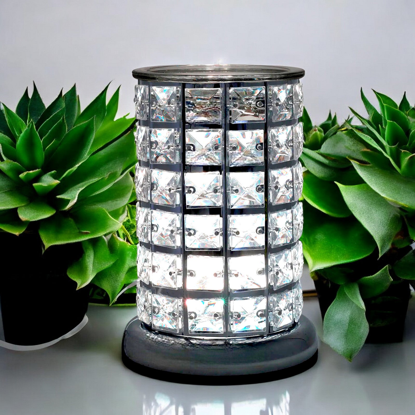 Oil Burner Wax Melt Warmer Colour Changing LED Aroma Lamp + 6pc Assorted Essential Oils