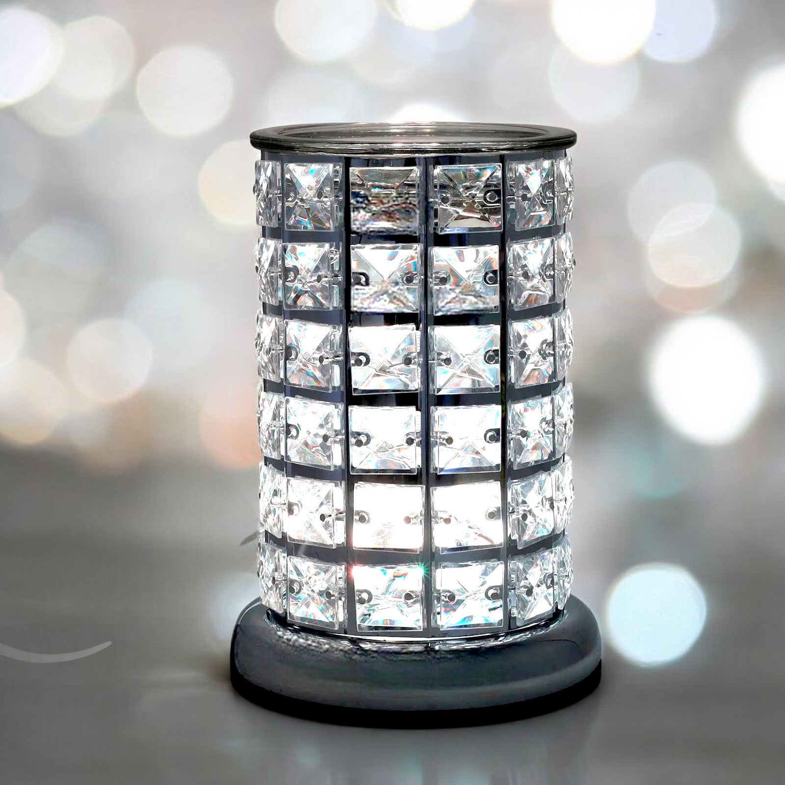 Oil Burner Wax Melt Warmer Colour Changing LED Aroma Lamp + 6pc Assorted Essential Oils