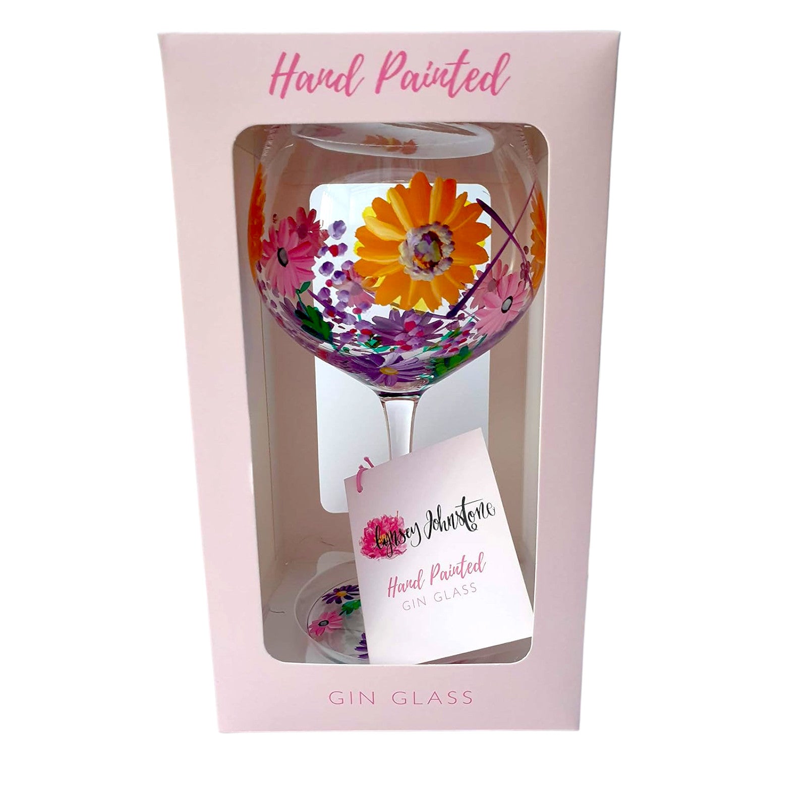 Hand Painted Gin Glass - Lynsey Johnstone Jennifer Rose - CHOICE OF DESIGN