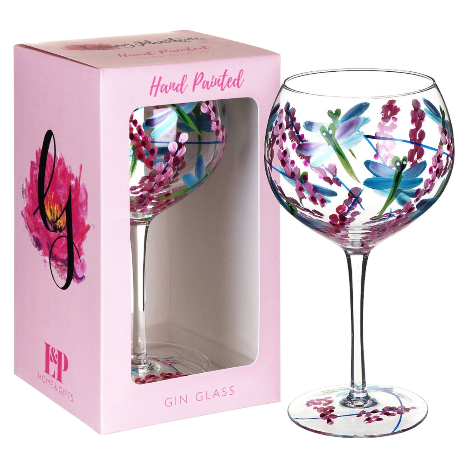 Hand Painted Gin Glass - Lynsey Johnstone Jennifer Rose - CHOICE OF DESIGN