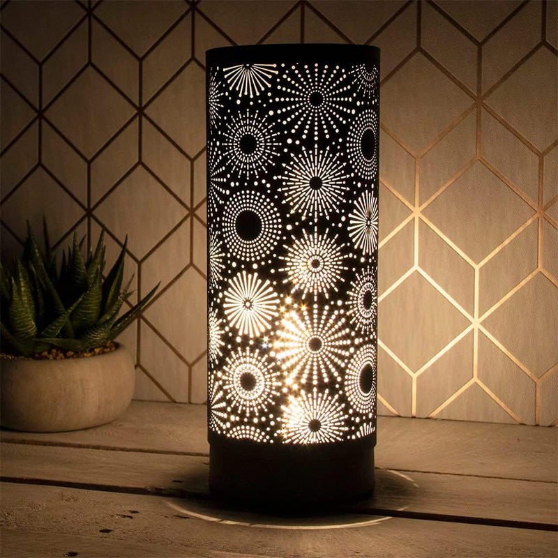 Aroma Touch Lamp Wax Tart Warmer & Oil Burner | Fragrance Diffuser with Black Sparkle Design