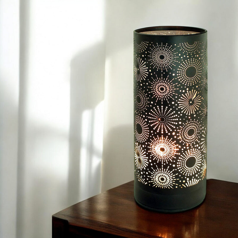 Aroma Touch Lamp Wax Tart Warmer & Oil Burner | Fragrance Diffuser with Black Sparkle Design