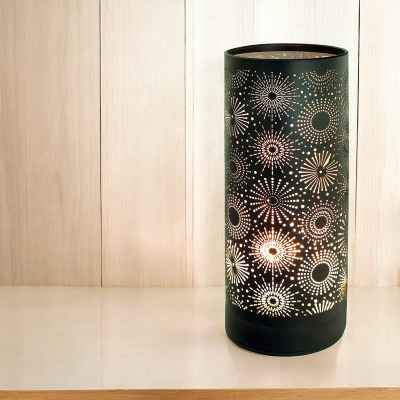 Aroma Touch Lamp Wax Tart Warmer & Oil Burner | Fragrance Diffuser with Black Sparkle Design